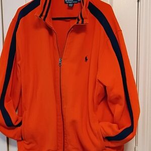 Polo by Ralph Lauren Men's Vibrant Orange zip Up Jacket